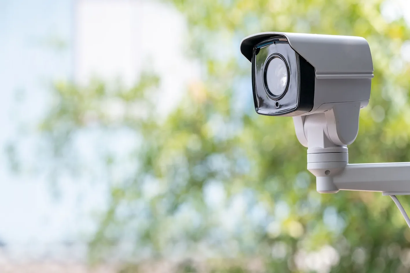 Security camera above a business entrance, SC